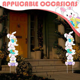 NNETM Tumbling Bunnies Yard Stakes - Set of 2 | 99.82cm