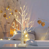 NNETM 24LT 60.96cm Lighted Birch Tree - Warm White Christmas Lights