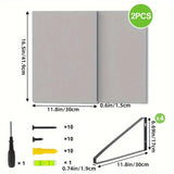 NNETM Rustic Wooden Wall Mounted Floating Shelf Set (2pcs)