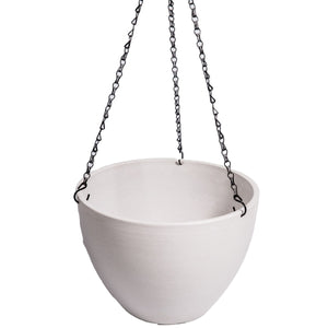 NNEDSZ Rustic White Plastic Pot with Chain 30cm