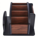 NNETM Elegant Wooden Desktop Organizer - Stylish Storage Solution for Office Essentials