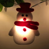 NNETM Charming LED Snowman String Lights for Festive Christmas Decor - Set of 10 Lights (5.4ft/1.65m)