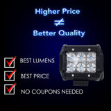 NNEDSZ 8X 4inch LED Work Light Bar Flood Beam Offroad Lamp Save On 35W/45W Reverse