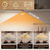 NNETM Premium Silvery 50cm LED Motion Sensor Cabinet Light - Wireless Rechargeable Closet Lighting