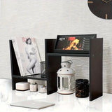 NNETM Adjustable Wood Bookshelf: Classic Desk Organizer & Storage Rack