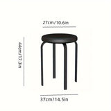NNETM Contemporary Black Metal Vanity Stool