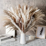 NNETM Real Touch Dried Flower Set - 50pcs Artificial Rabbit Tail Reed Set (90cm)