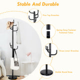 NNECW Metal Coat Rack Stand with 8 Hooks for Hats & Scarves & Handbags