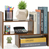 NNETM Minimalist Desktop Bookshelf - Compact Office Storage Solution