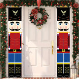 NNETM 1 Pair Christmas Nutcracker Banner Decorations