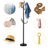 NNECW Metal Coat Rack Stand with 8 Hooks for Hats & Scarves & Handbags