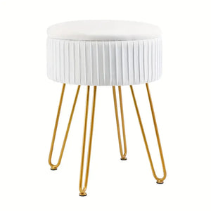 NNETM Creative Round Storage Stool- White