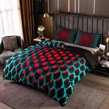 NNETM Vibrant Dreams Y2K Stereoscopic Bedding Set - 3-Piece Colorful Duvet Cover Set (Queen Size)