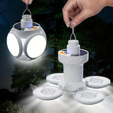 NNETM Solar Folding Light with Power Display - Portable USB Rechargeable LED Bulb