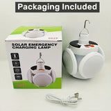 NNETM Solar Folding Light with Power Display - Portable USB Rechargeable LED Bulb