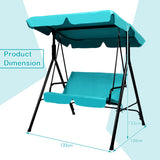 NNECW Loveseat Patio Canopy Swing Chair with Soft Cushion for Outdoor