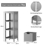 NNECW Multifunctional Wooden Storage Rack for Home/Office/Bathroom-Gray