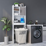NNECW 4-Tier Toilet Storage Rack Cabinet for Bathroom Laundry Balcony