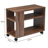 NNECW 3-tier Side Table with Storage Shelf for Living Room