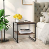 NNECW Set of 2 Industrial Coffee Tables for Living Room Bedroom Hallway
