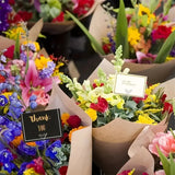 NNETM 50-Piece Heart-Shaped Plastic Flower Card Holders
