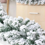 NNETM Snow Flocked Christmas Garland: Winter Frosted Pine for Festive Decor