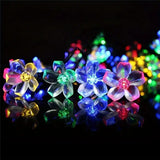 NNETM Decorative Solar Flower Lights - Illuminate Your Outdoor Space with 30 Fairy Cherry Flowers