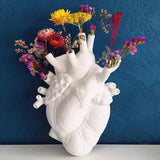 Unique Pedestal Vase Shaped as Human Heart | Novelty Bud-Vase Christmas Decor