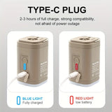 NNETM Khaki Portable Wireless Electric Air Pump