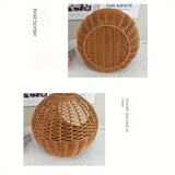 NNETM Imitation Rattan Cat Cage - Hanging Cat Nest with Semi-Enclosed Design