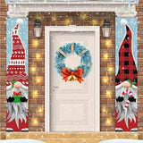 NNETM 2pcs Whimsical Gnome Porch Sign Banners