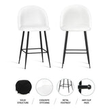 NNEDSZ Bar Stools Kitchen Dining Chair Stool White Chairs Sherpa Boucle