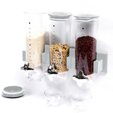 NNEDPE Wall Mounted Triple Cereal Dispenser