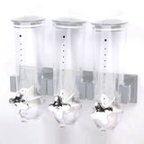 NNEDPE Wall Mounted Triple Cereal Dispenser