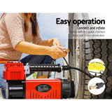 NNEDSZ 12V Portable Air Compressor - Red