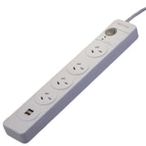 NNEDPE 4 Outlet Surge Protected Powerboard with Dual Usb Charging Ports