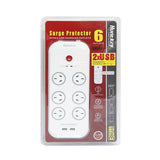 NNEDPE 6 Outlet Surge Protected Powerboard With Dual Usb Charging Ports