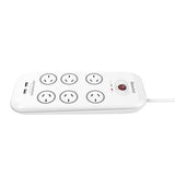 NNEDPE 6 Outlet Surge Protected Powerboard With Dual Usb Charging Ports