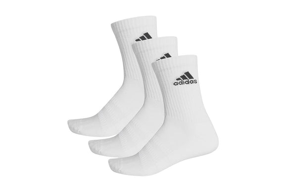 NNEKG Unisex Cushion Crew Socks 3 Pack (White White Black Size M)
