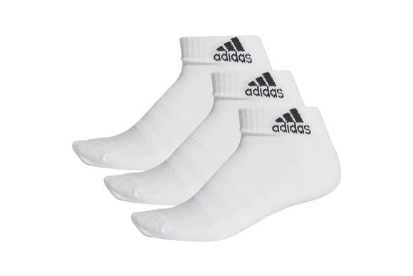 NNEKG Unisex Cushion Ankle Socks 3 Pack (White White White Size L)