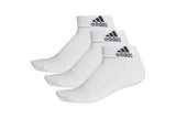 NNEKG Unisex Cushion Ankle Socks 3 Pack (White White White Size L)