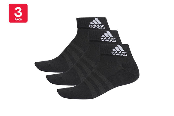 NNEKG Unisex Cushion Ankle Socks 3 Pack (Black Black Black Size L)