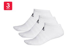 NNEKG Unisex Cushion Low Socks 3 Pack (White White White Size S)
