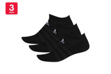 NNEKG Unisex Cushion Low Socks 3 Pack (Black Black Black Size M)