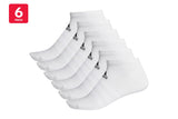 NNEKG Unisex Light Low Socks 6 Pack (White White White White Size L)