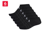 NNEKG Unisex Light Low Socks 6 Pack (Black Black Black Black Size L)
