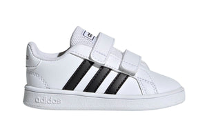 NNEKG Boys Grand Court Infant Shoes (White Core Black White Size 7.5 US)