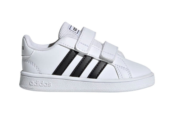 NNEKG Boys Grand Court Infant Shoes (White Core Black White Size 7.5 US)