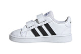 NNEKG Boys Grand Court Infant Shoes (White Core Black White Size 7.5 US)