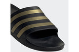 NNEKG Unisex Adilette Aqua Slides (Black Gold Black Size 7 US)